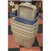 Image 1 : 6 RUBBERMAID STORAGE CONTAINERS