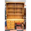 Image 1 : WOODEN DESK WITH UPPER STORAGE