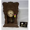 Image 1 : OLD CLOCK H-22.5" WITH ORIGINAL KEY + CARRIAGE