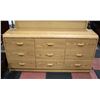 Image 1 : VINTAGE DRESSER 9 DRAWERS H-30.75" W-17.5" L-63"