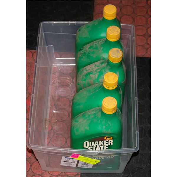 LOT OF 5 10W-30 QUAKER STATE OIL