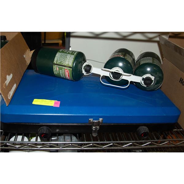 OUTBOUND CAMP STOVE W/3 PROPANE TANKS