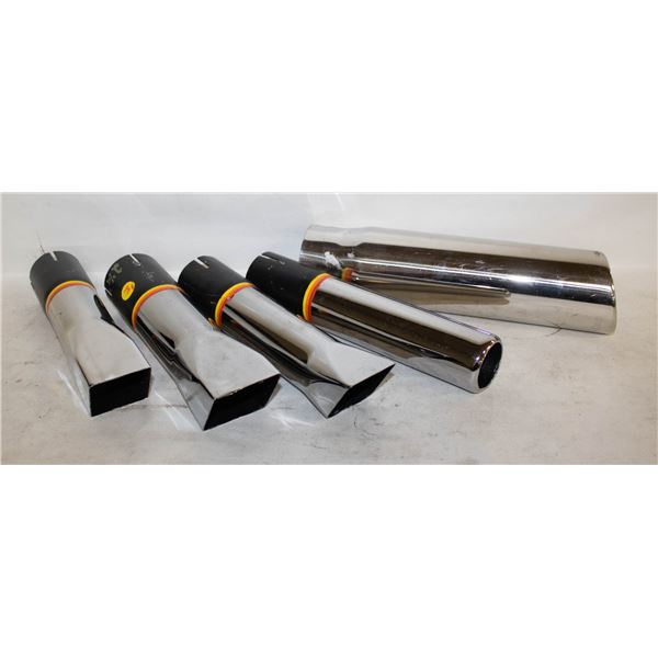 BOX OF ASSORTED EXHAUST TIPS
