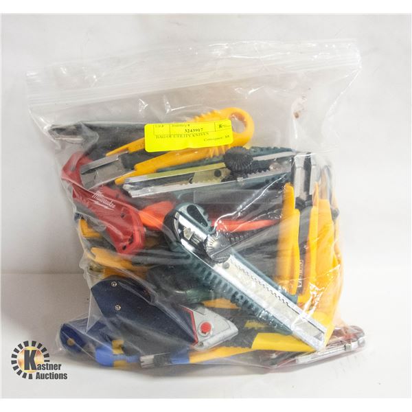 BAG OF UTILITY KNIVES