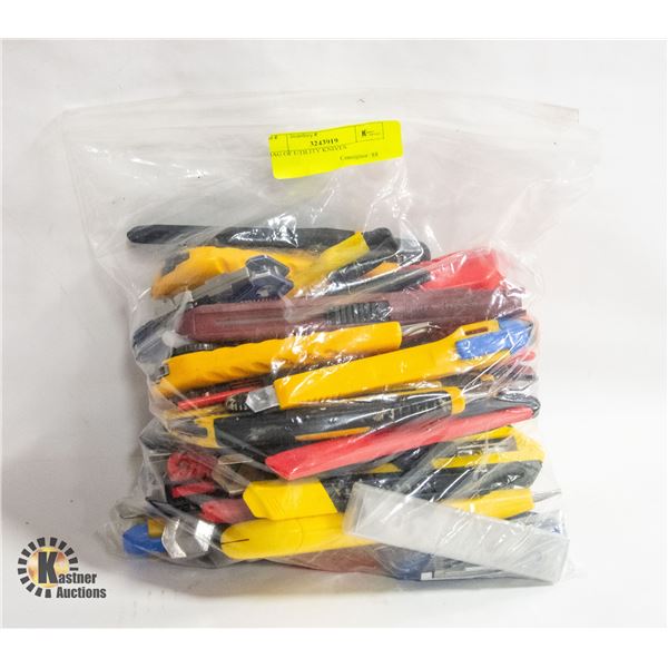 BAG OF UTILITY KNIVES