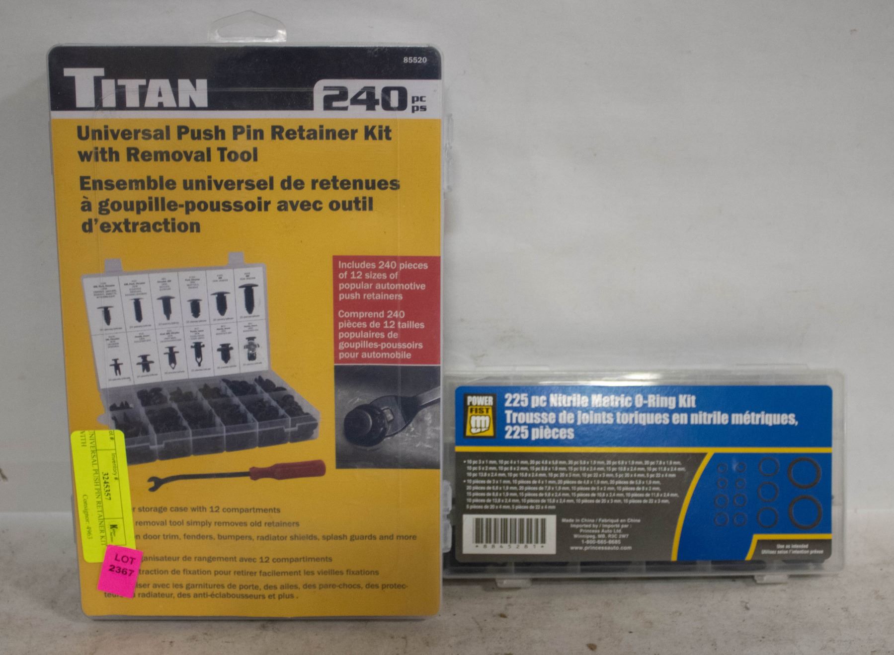 UNIVERSAL PUSH PIN RETAINER KIT WITH