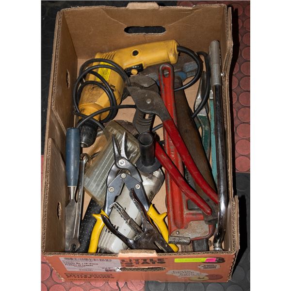 BOX ASSORTED TOOLS POWER ETC