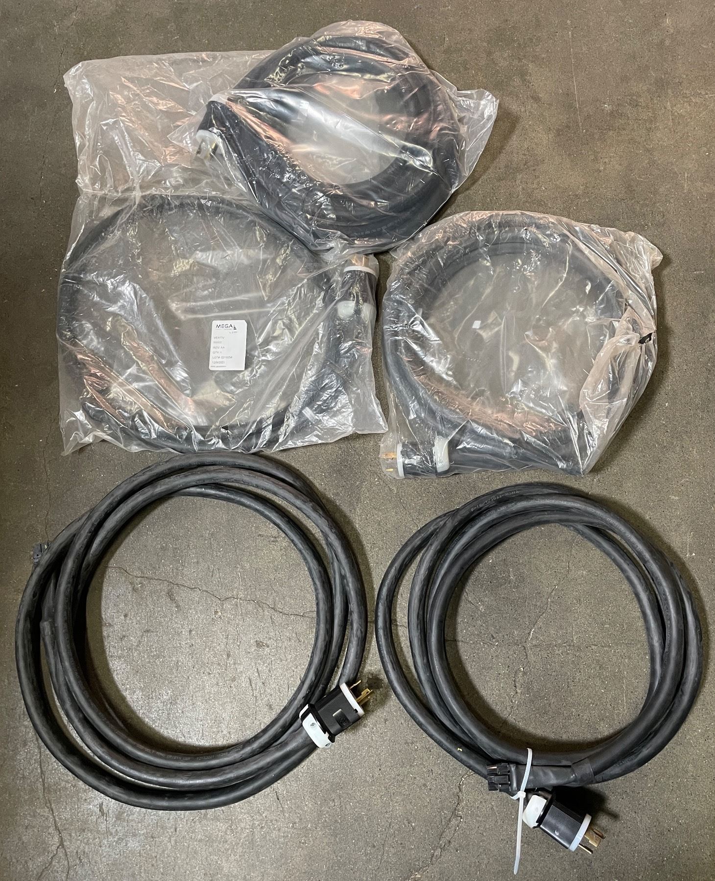 Tech Way Cables Group of 4 Mega Techway Electrical High Tension Cables 3 Conductor #8