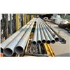 Image 1 : Shelf lot - x3 - 24'x3.5 galvanized poles / x1 14'x3.5" galvanized poles - x5 21'x2.5" galvanized po