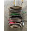 Image 2 : Mobile spool dolly with various sized and colored heat shrink rolls - Approx. 16 rolls