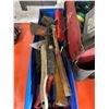 Image 2 : 3 Pc - Containing 2 contractor bags, wire brushes, hatchet, various hand tools, crimper and drill bi