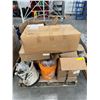 Image 1 : Pallet of misc. - includes Universal ground kit, mixed hanger hardware, armoured fiber cable