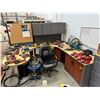 Image 1 : Complete work station - includes desk, chair, cabinets & etc