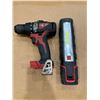 Image 2 : Group of 3 Milwaukee tools - includes a group of two Milwaukee power drills and Motomaster worklight