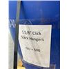 Image 2 : Bin full of 1 5/8" Click Stack hangers - approx. 500 pcs