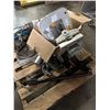 Image 2 : Pallet lot - Hydraulic floor jack (4000lb capacity), antennas, conduit forming tools, ducting, etc.