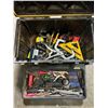 Image 2 : DeWalt Tool box w/ tools - Milwaukee vice grip, square, wrenches, sheers, etc.