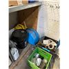 Image 2 : Group lot - Wall board of Telecom tags, jerry cans, hydraulic oil, hitches