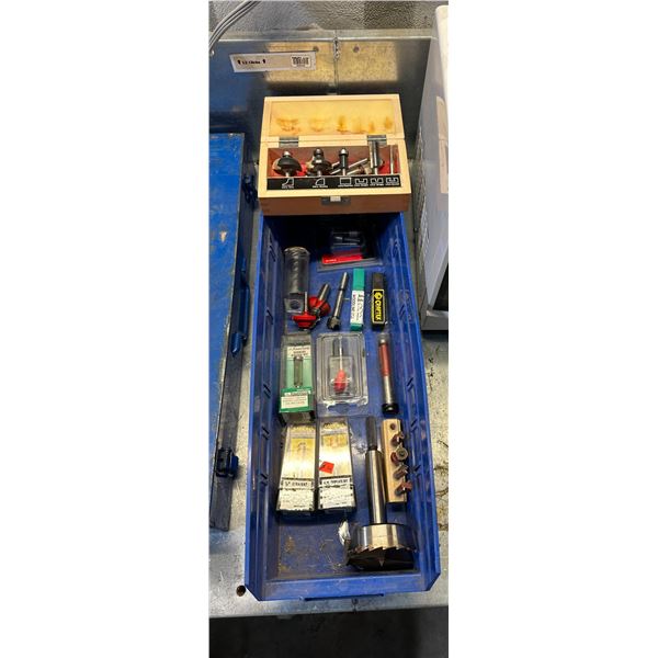 Bin lot - Misc. router bits