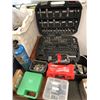 Image 2 : Group of Misc Items Including - Milwaukee Shockwave Cases, Misc Electronics, Husky Tool Box w/Socket