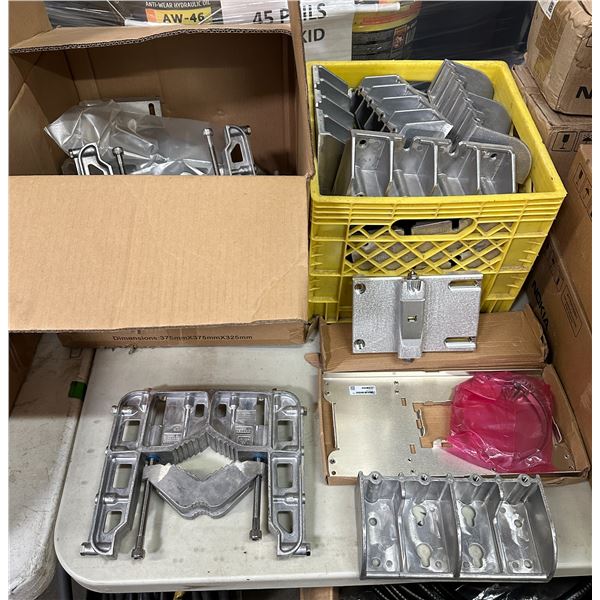 2 Pc bin/box lot - Misc. telecom mounting brackets