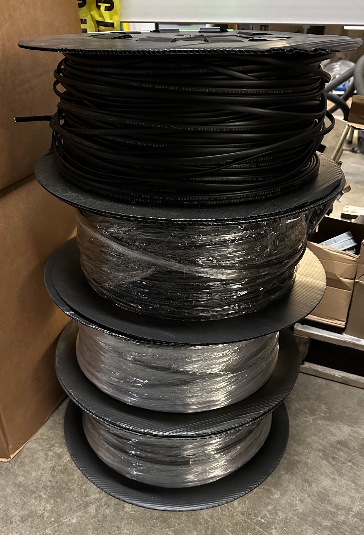 4 Pc - Spools of Fiber optic cable