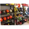 Image 1 : Group of 3 plastic and metal shelving racks - approx. 6ft tall each (contents not included)