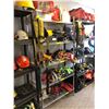 Image 2 : Group of 3 plastic and metal shelving racks - approx. 6ft tall each (contents not included)