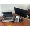 Image 1 : Group of assorted electronics - includes HP laptop i3/ Brother P-touch D610BT label maker/ HP 24" di