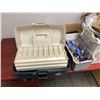 Image 2 : Group of misc. - includes tacklebox/ electrical wiring/ stationary etc.