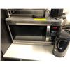 Image 2 : Group of kitchen appliances and misc - includes GE microwave/ Keurig coffee pod machine/ Hamilton Be
