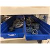 Image 8 : 3 shelves full of assorted telecom equipment parts & accessories - includes fiber optic cable attach