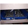Image 8 : 4 shelved full of assorted galvanized telecom nuts & bolts