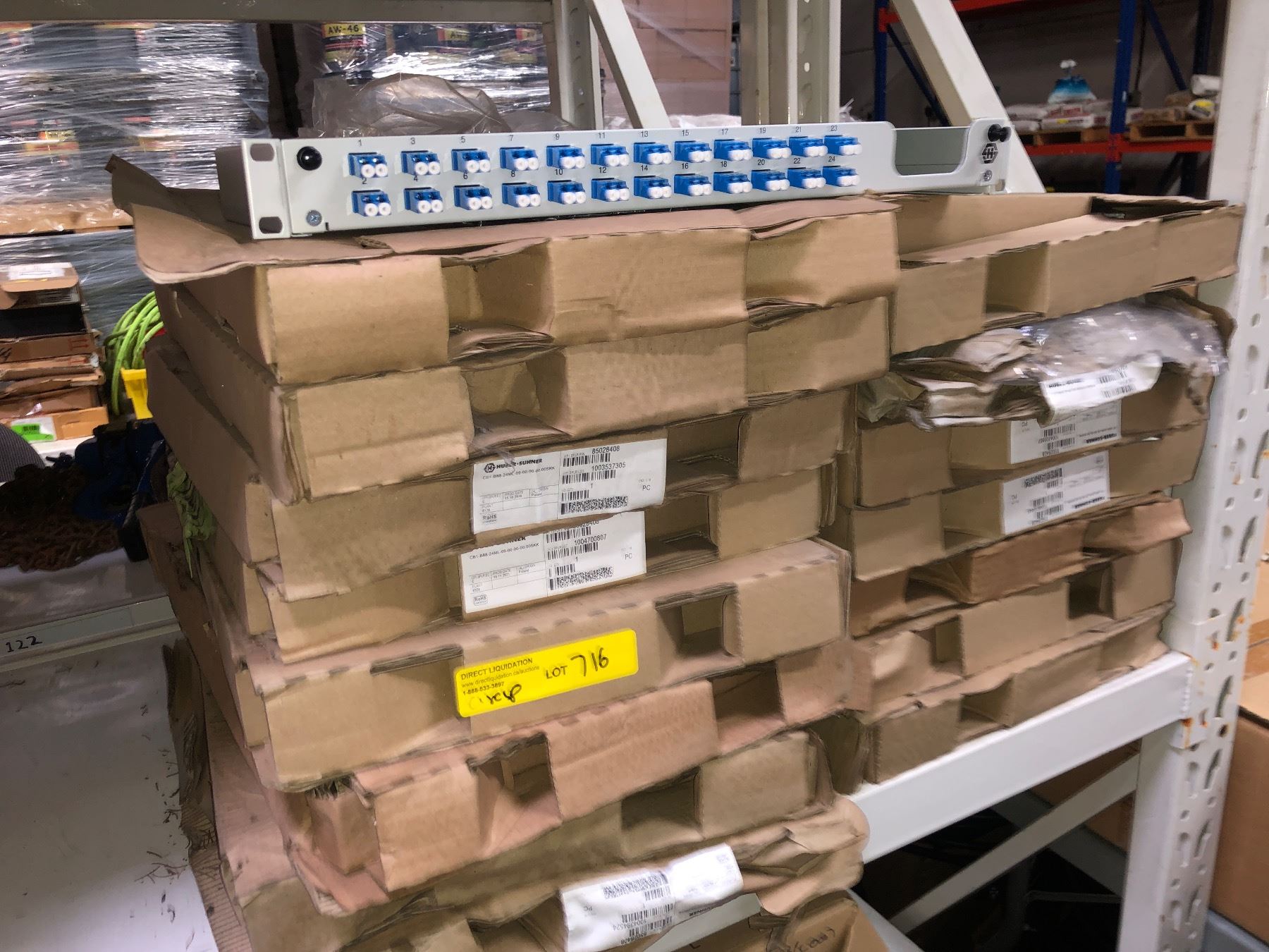 Group of 15 Huber+Suhner CTB patching boxes CB1-B88-24ML-09-00-00-00-00SKK