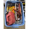 Image 2 : Pallet of misc. telecom supplies - includes Stop sign/ ratchet straps/ galvanize sprays/ jumper cabl
