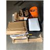 Image 1 : Pallet of misc. telecom supplies - includes connectors/ lighting control box/ armoured cables etc.