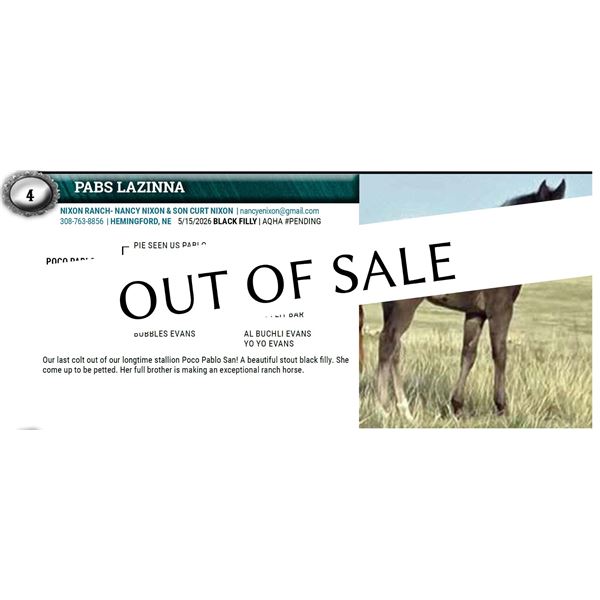 OUT OF SALE