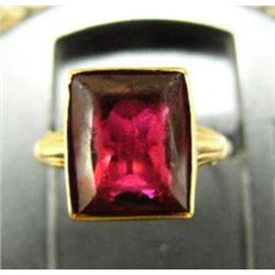 CHOICE on 2 rings: Reddish rectangle stone (217)