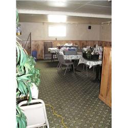 Large lot of Restaurant items: Misc. sized tables, chairs, table clothes, TV's, microwaves, large 3 