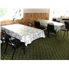 Image 29 : Large lot of Restaurant items: Misc. sized tables, chairs, table clothes, TV's, microwaves, large 3 