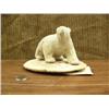Image 1 : Carved bone bear on whale bone disk (223)