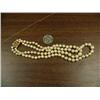Image 1 : Double strand pearl necklace with rose clasp (180)