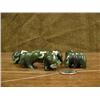 Image 1 : Lot of 7 jade bears with fish (195)