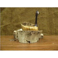 Whale vertebrae with bone and baleen Canadian Goose by Aningayou (2)