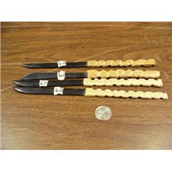 Lot of 4 bone and baleen letter openers (2)
