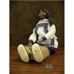 Eskimo doll with fur mukluks (2)
