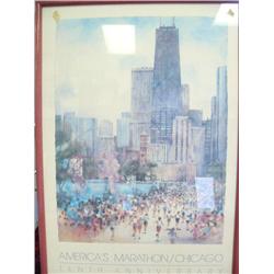 Framed 10th Anniversary print for America's Marathon / Chicago (191)