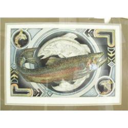 Signed an numbered, framed and matted Tlingit print by M. M. Rae 282/650 (116)