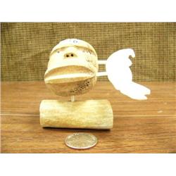 CHOICE on 2 bone masks and ivory walrus on bone base by Mark Seeganna (2)