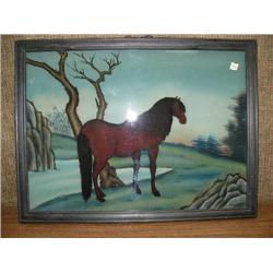 Framed painting of horse (2)